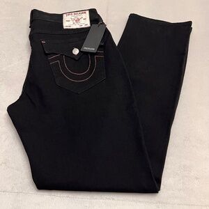 True Religion Men's Jean Size 36x34 Black  Denim  Relaxed Straight MSRP $159.00